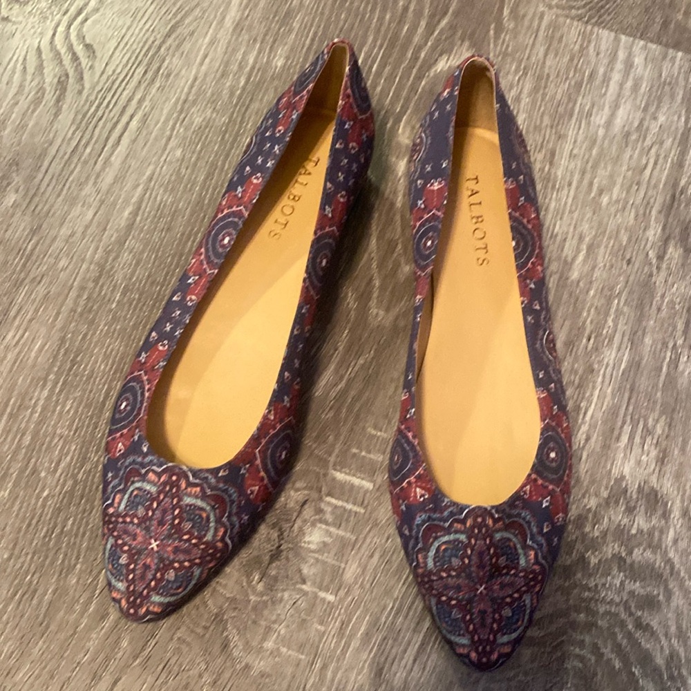 Talbots paisley flats